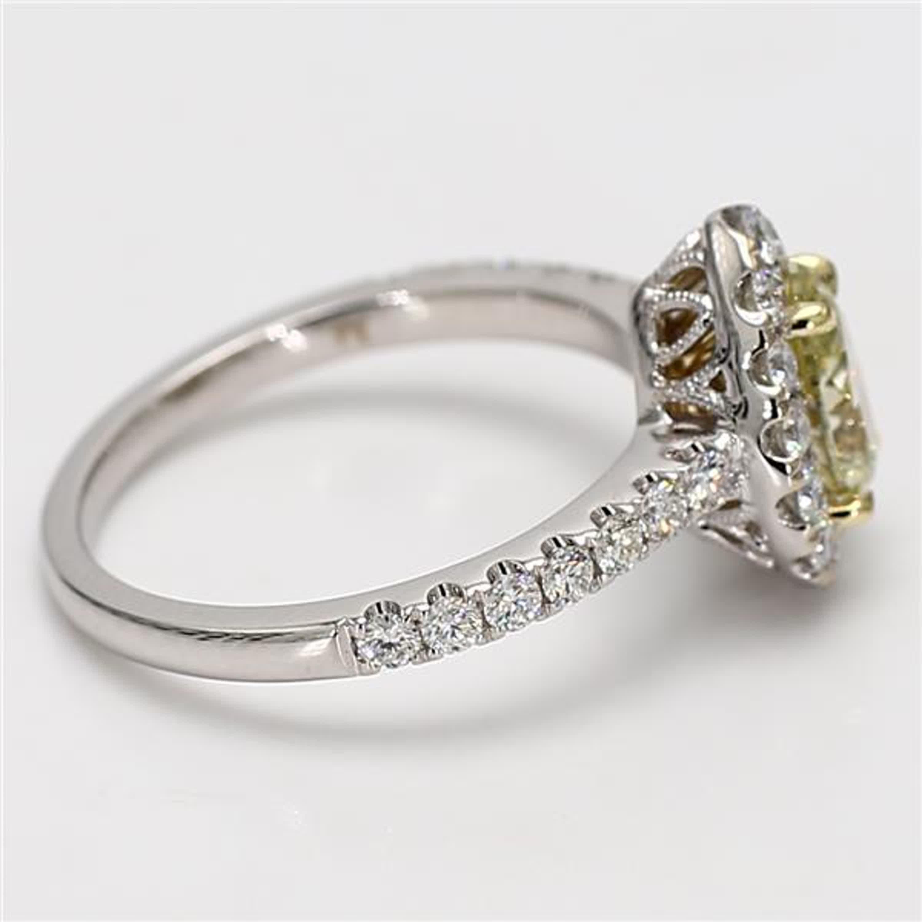 Women's GIA Certified Natural Yellow Pear Diamond 1.62 Carat TW Gold Cocktail Ring