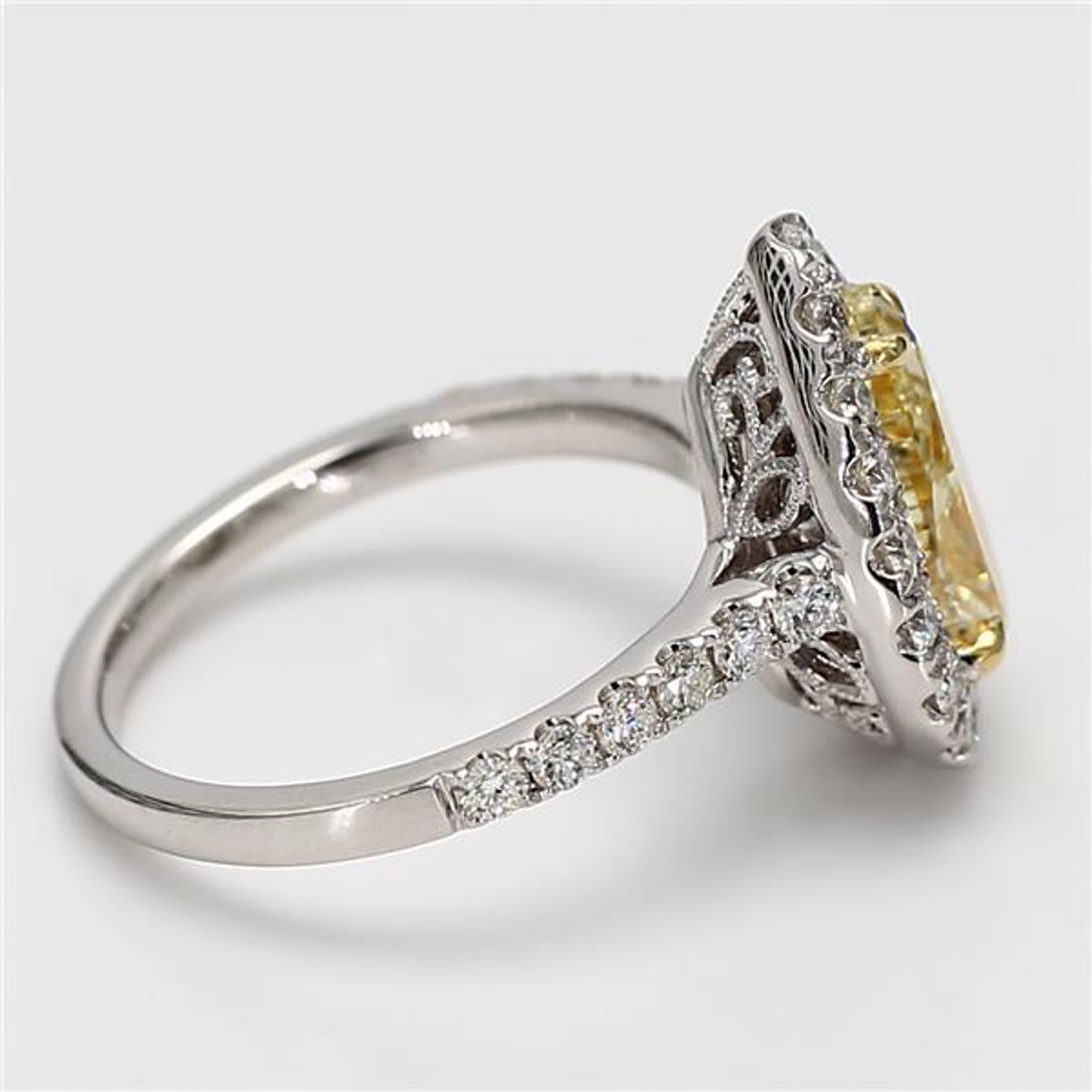 Women's GIA Certified Natural Yellow Pear Diamond 3.85 Carat TW Gold Cocktail Ring