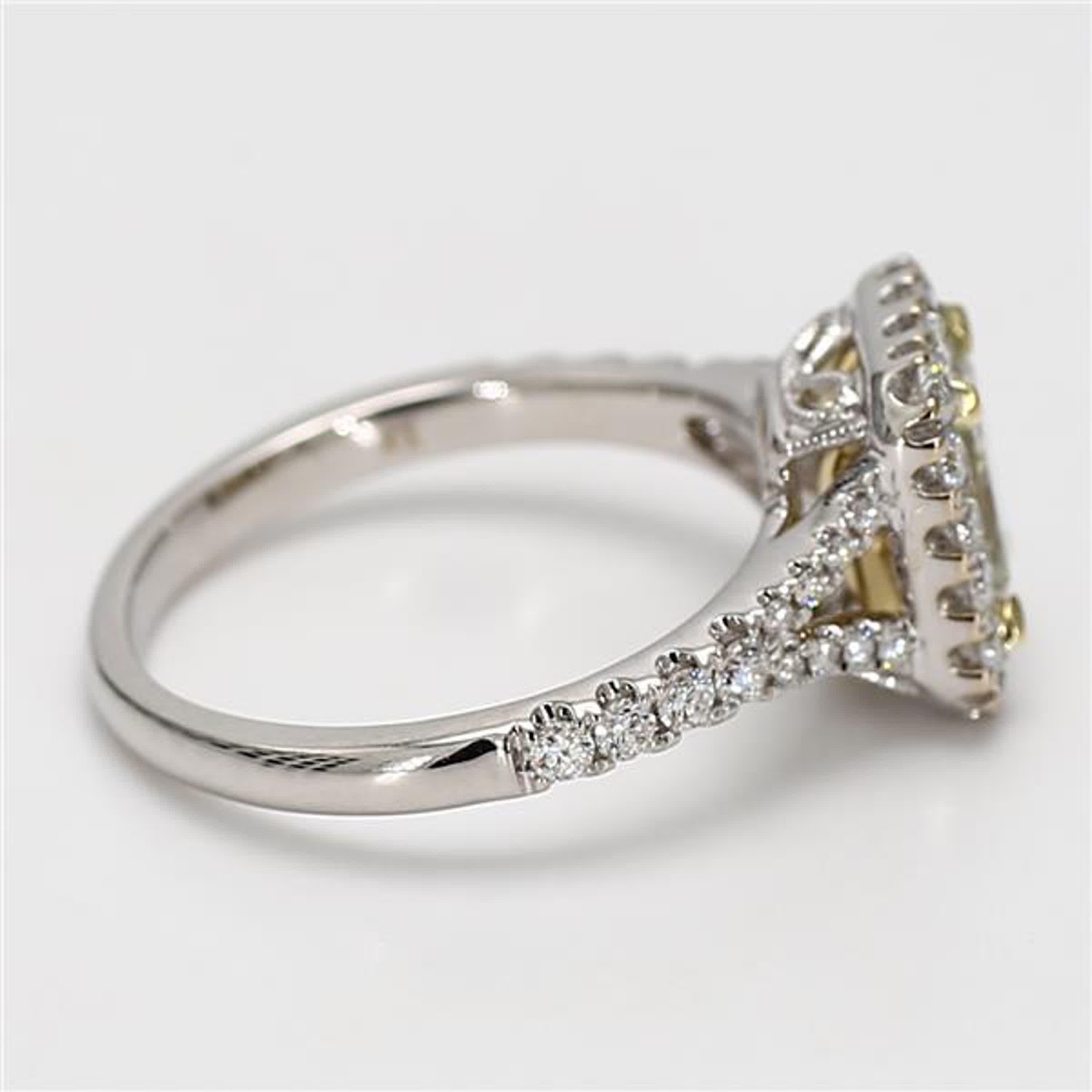 Women's GIA Certified Natural Yellow Radiant Diamond 1.57 Carat TW Gold Cocktail Ring