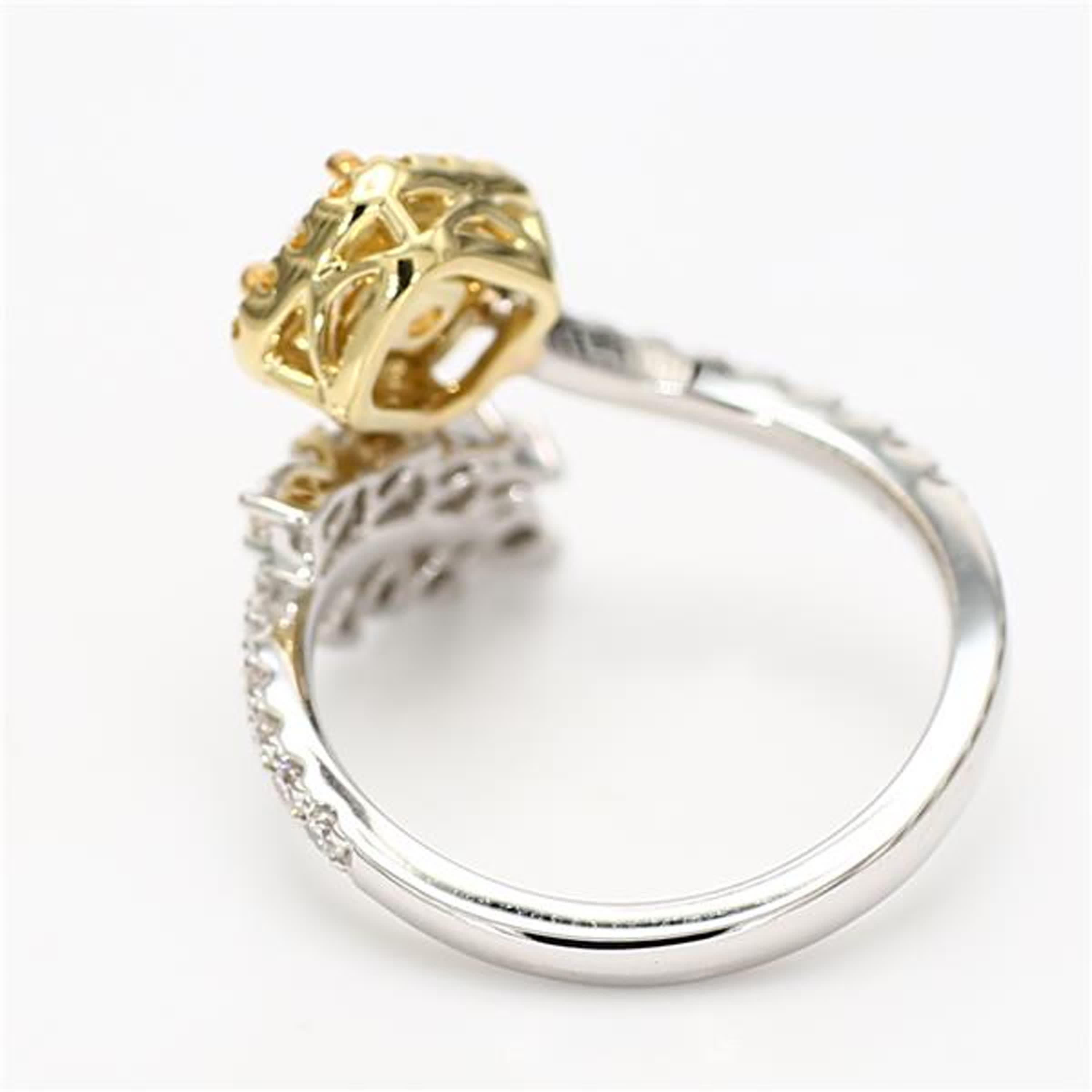 GIA Certified Natural Yellow Radiant Diamond 1.78 Carat TW Gold Cocktail Ring In New Condition In New York, NY