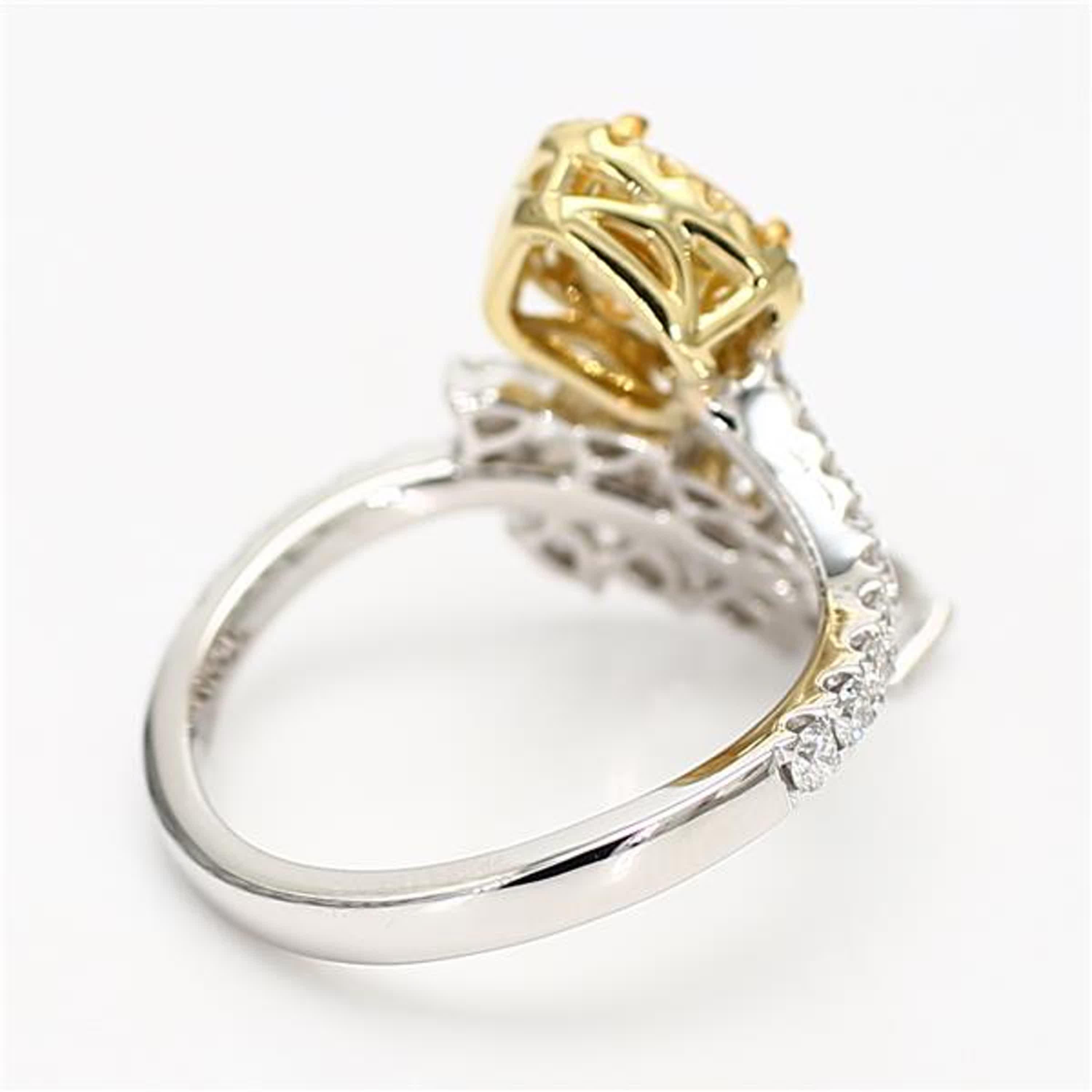 Women's GIA Certified Natural Yellow Radiant Diamond 1.78 Carat TW Gold Cocktail Ring