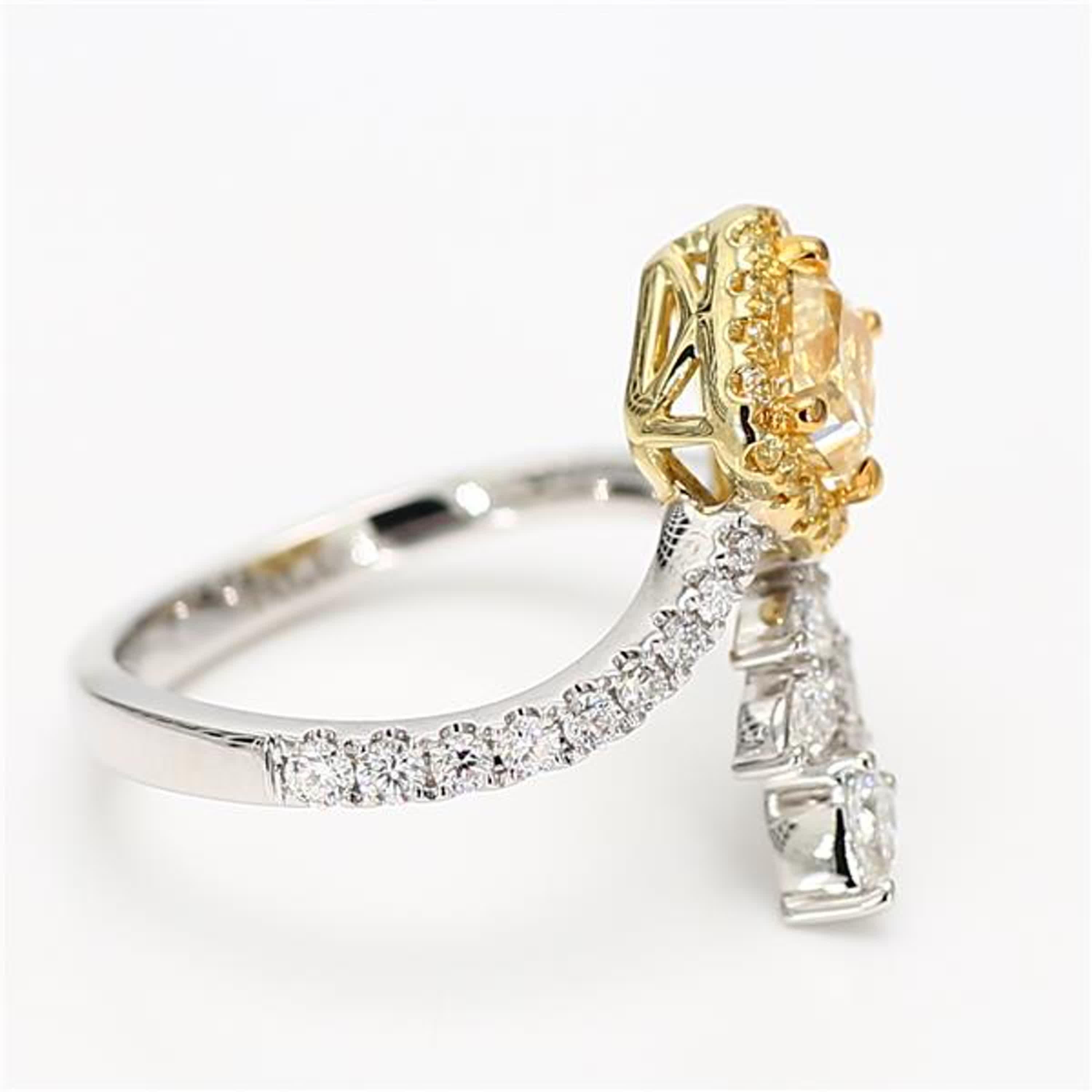 GIA Certified Natural Yellow Radiant Diamond 1.78 Carat TW Gold Cocktail Ring 1