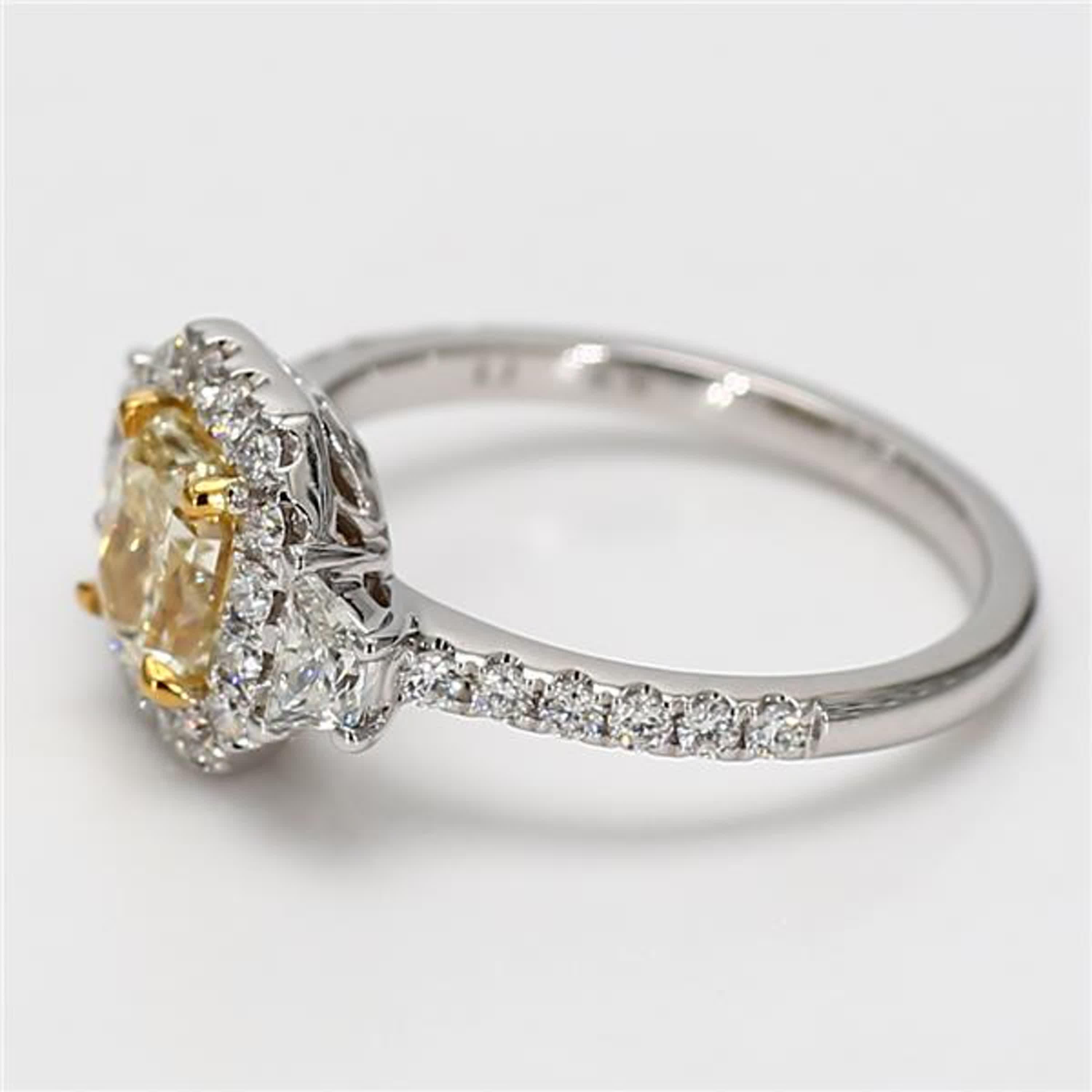 Contemporary GIA Certified Natural Yellow Radiant Diamond 1.95 Carat TW Gold Cocktail Ring