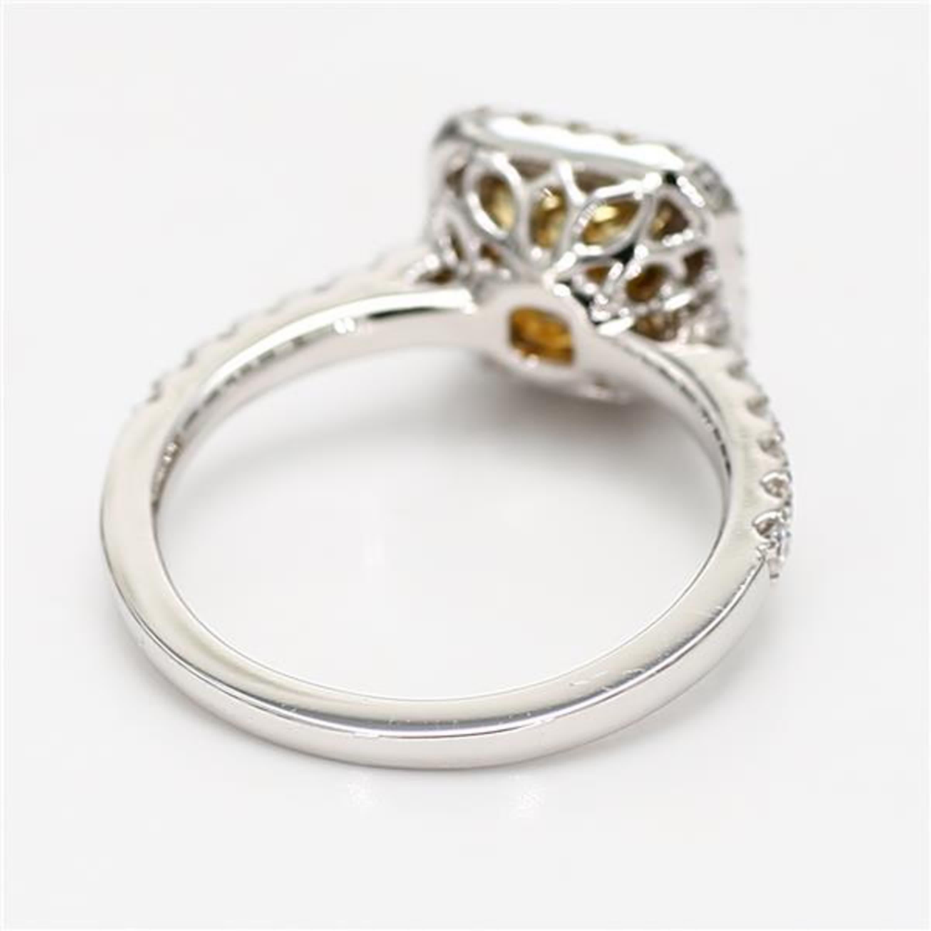 GIA Certified Natural Yellow Radiant Diamond 2.11 Carat TW Gold Cocktail Ring In New Condition For Sale In New York, NY
