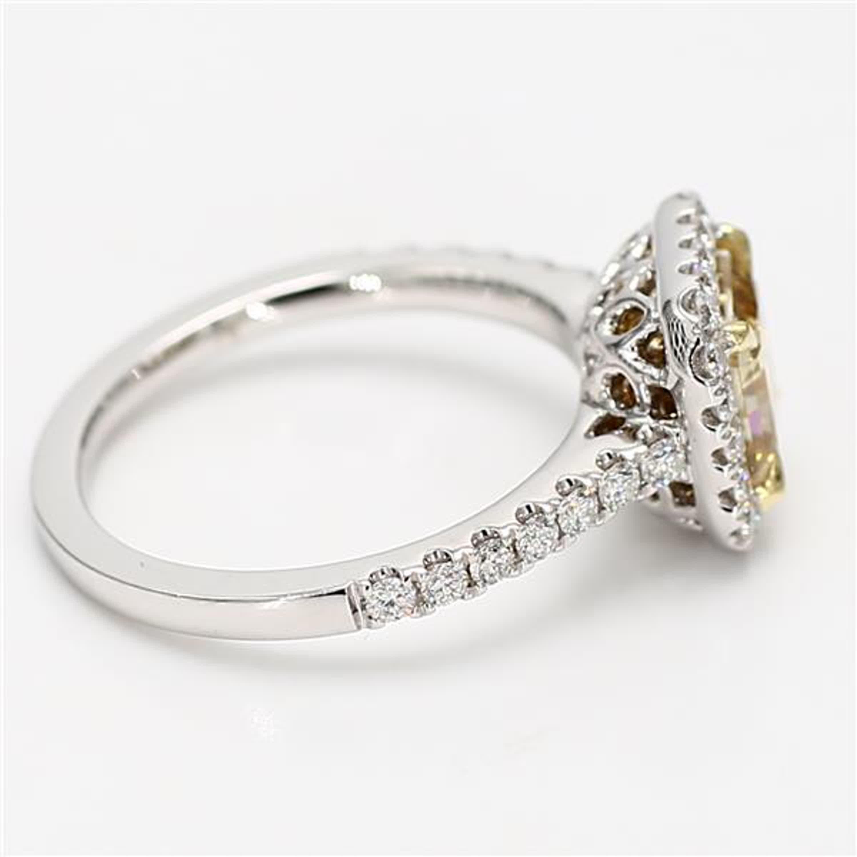 GIA-zertifizierter natürlicher gelber strahlender Diamant 2.11 Karat TW Gold Cocktail-Ring Damen im Angebot