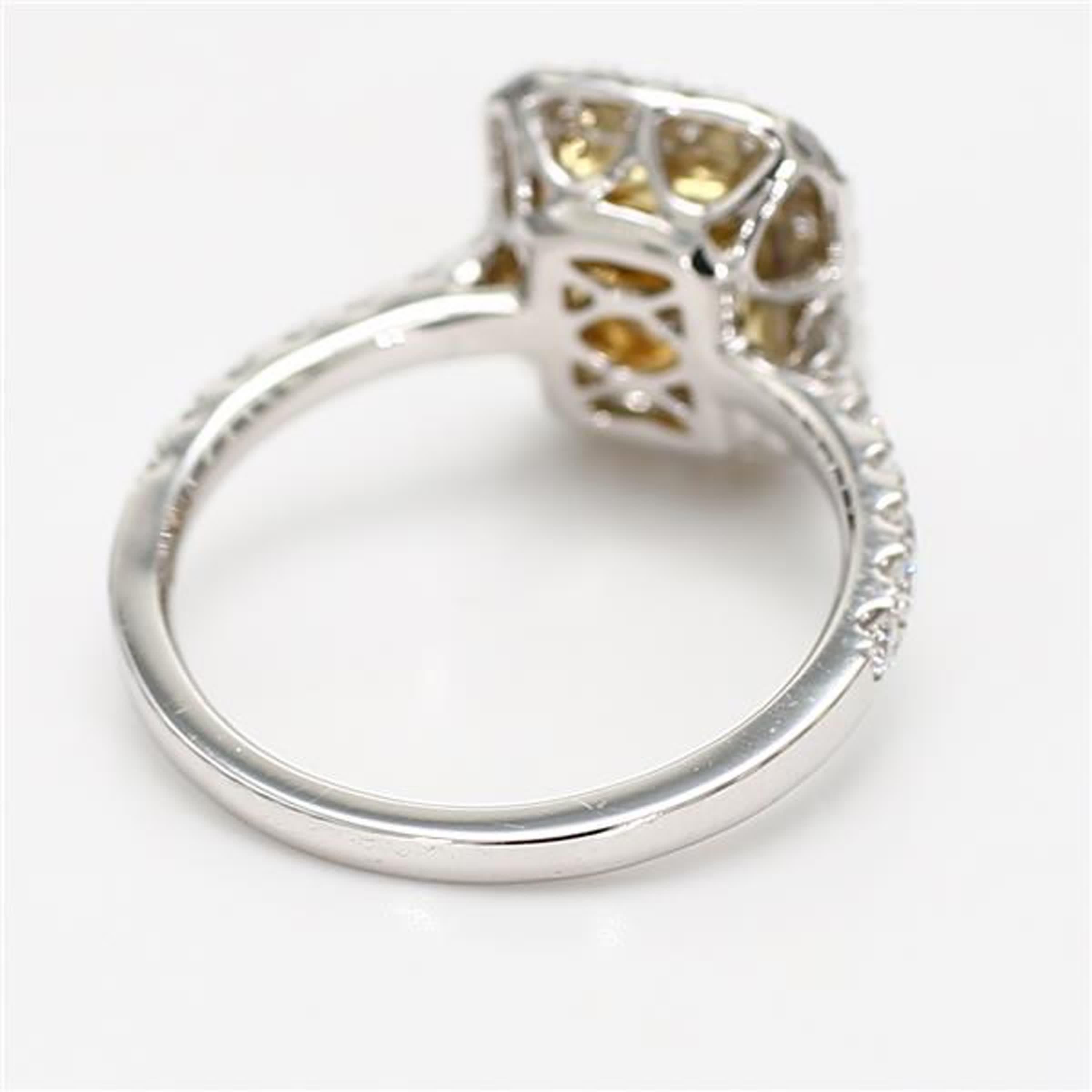 GIA Certified Natural Yellow Radiant Diamond 2.33 Carat TW Gold Cocktail Ring In New Condition For Sale In New York, NY
