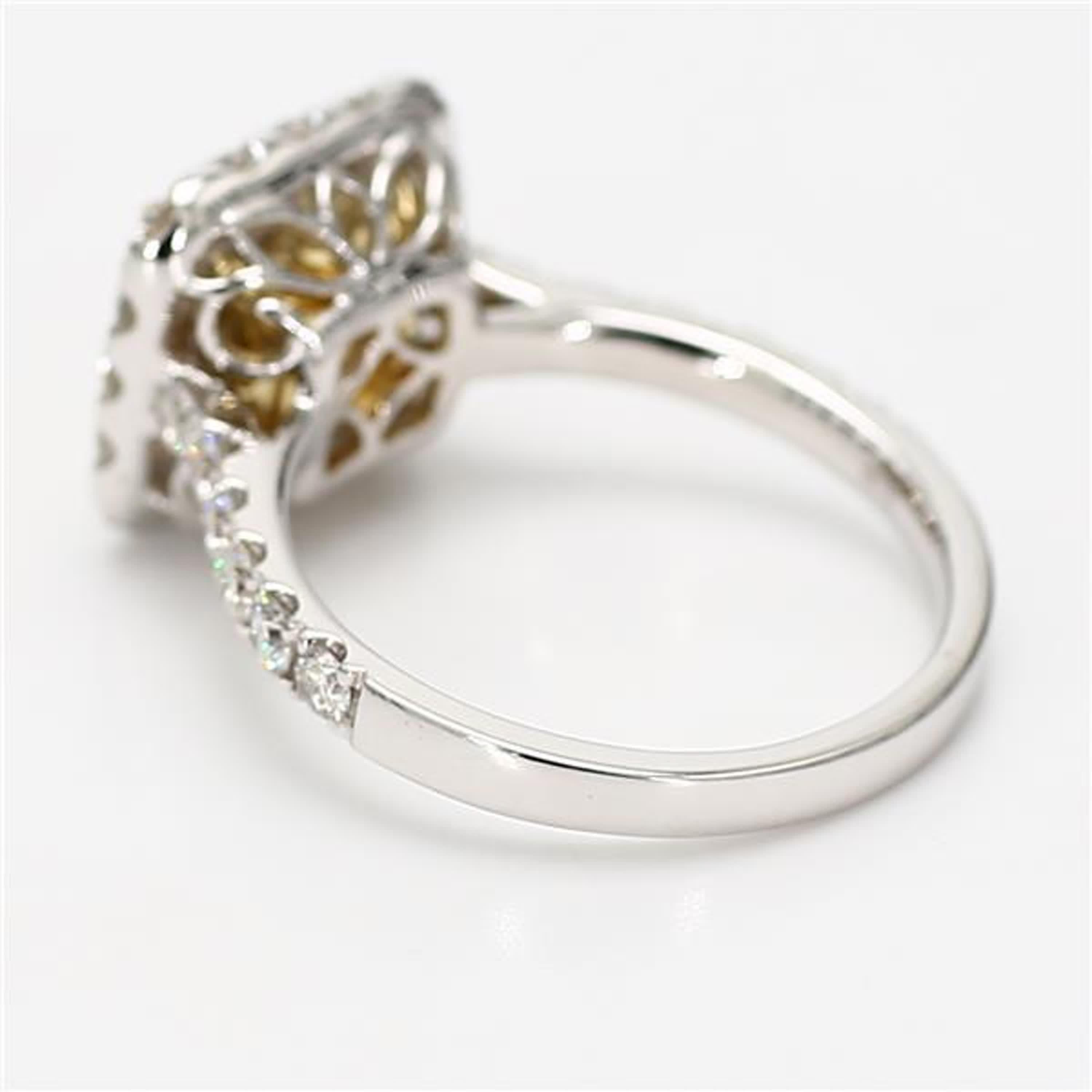 GIA-zertifizierter natürlicher gelber strahlender Diamant 2.78 Karat TW Gold Cocktail-Ring (Zeitgenössisch) im Angebot