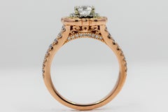 GIA Certified Neil Lane 1.55 CTW Natural Diamond 14K Rose Gold Engagement Ring