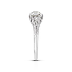 GIA Certified Neil Lane Couture Design Cushion Diamond, Platinum Engagement Ring