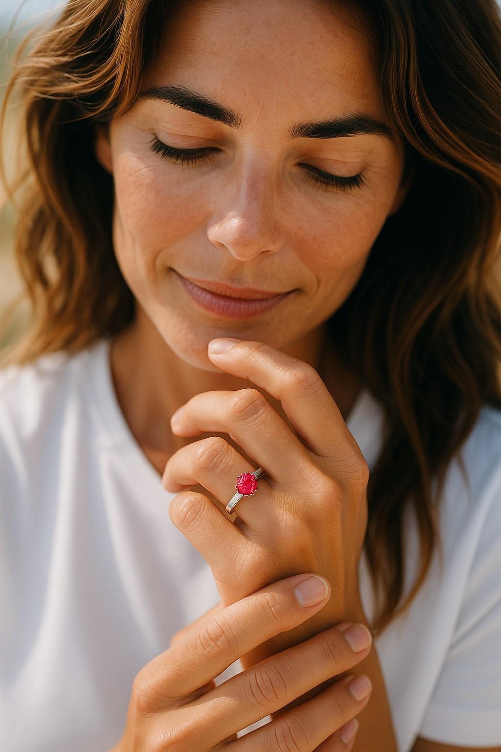 Anillo de diamantes baguette de platino vintage con rubí tallado en Birmania certificado sin calor por GIA Contemporáneo en venta