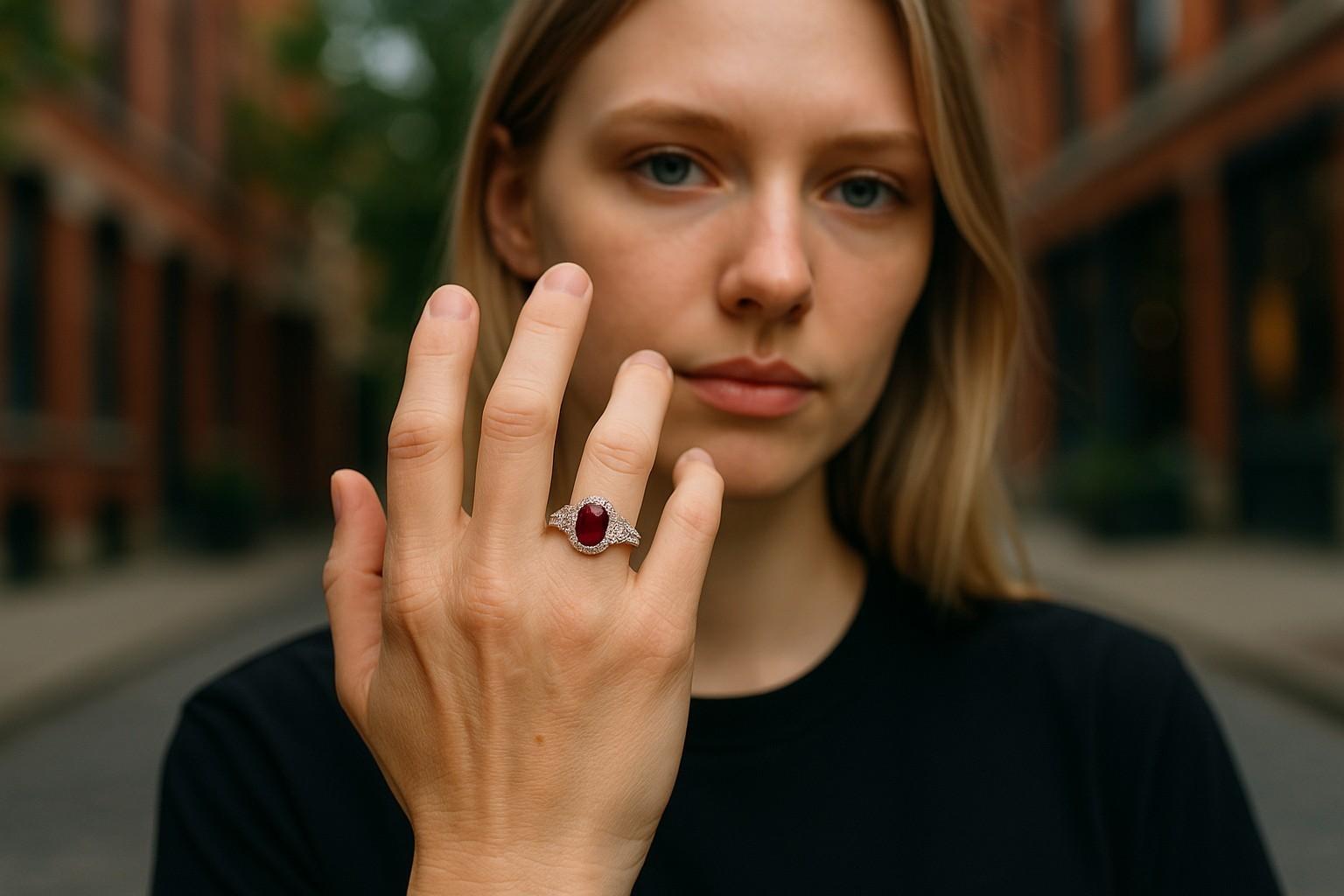 Contemporary GIA Certified No Heat Burma Ruby 1.95 Carat Diamond 1.20 Carat Platinum Ring For Sale