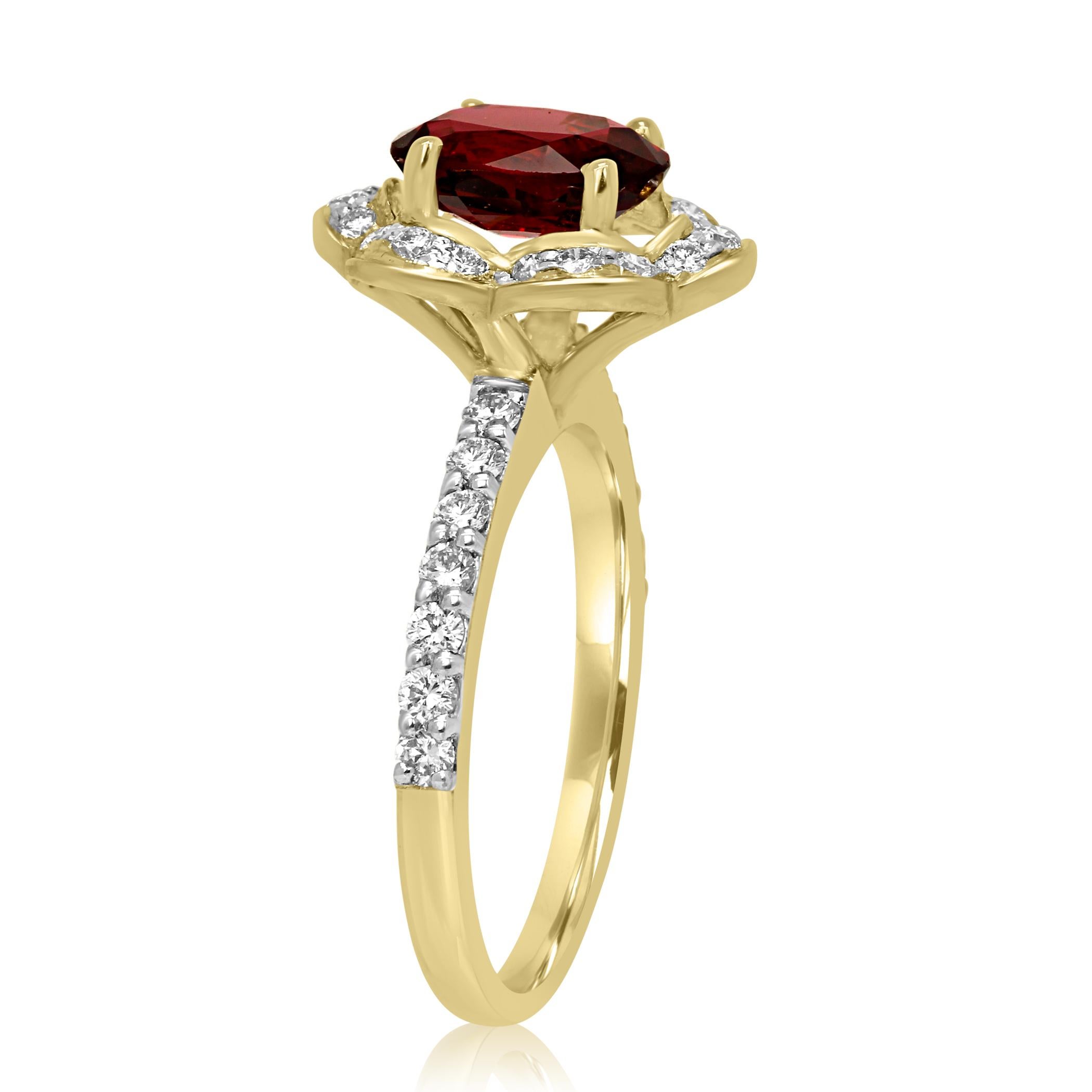 Oval Cut GIA Certified No Heat Burma Spinel  Diamond Halo Gold Bridal Fashion Ring