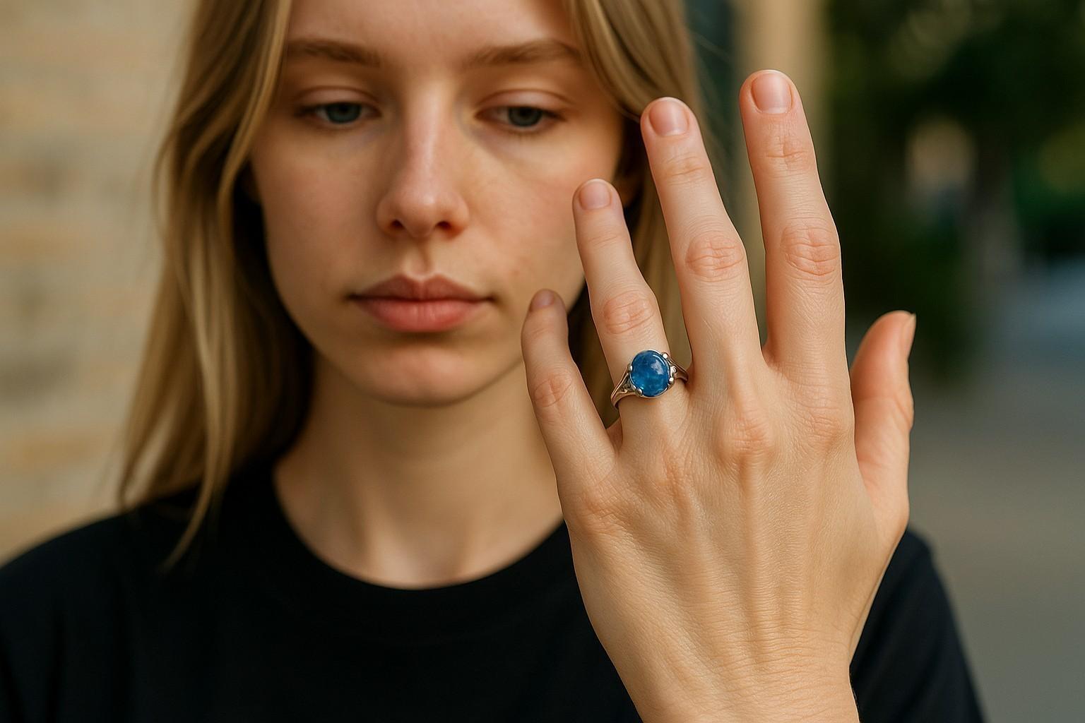 Zafiro Cabujón Certificado GIA Sin Calor 1,84 Quilates Diamantes 0,30 Quilates Anillo Contemporáneo en venta