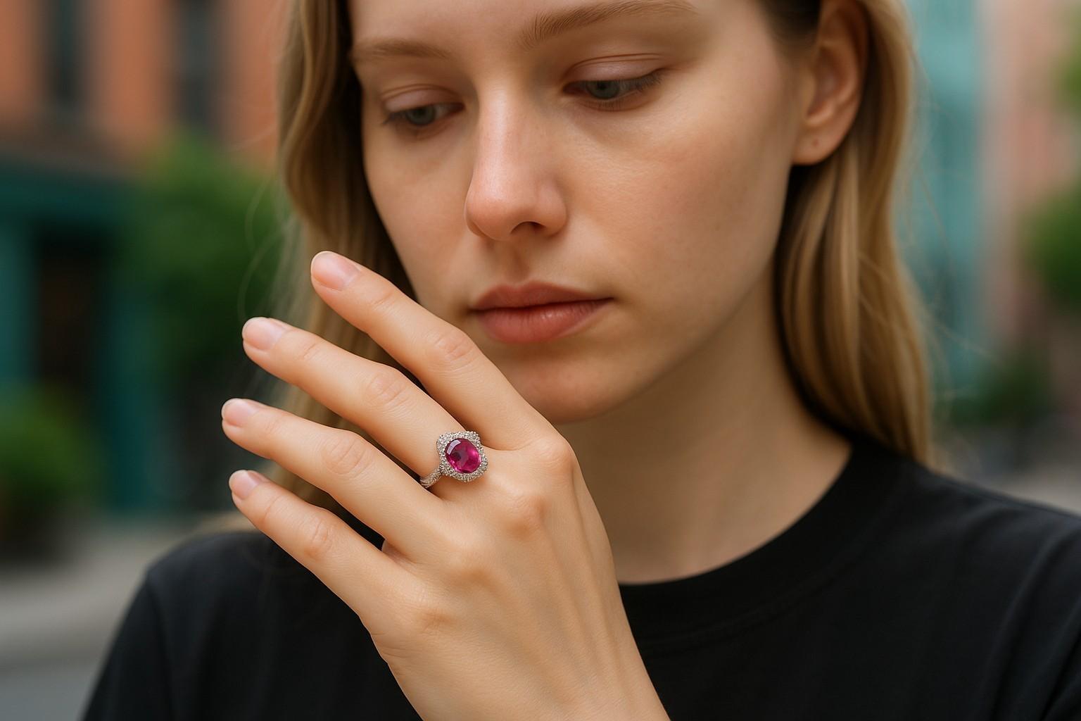 Contemporary GIA Certified No Heat Ceylon Pink Sapphire Diamond 2.14 Carat 18 Karat Ring For Sale