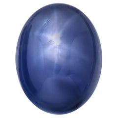 GIA Certified No Heat Natural 18.18 Carats Blue Star Sapphire Loose Stone 