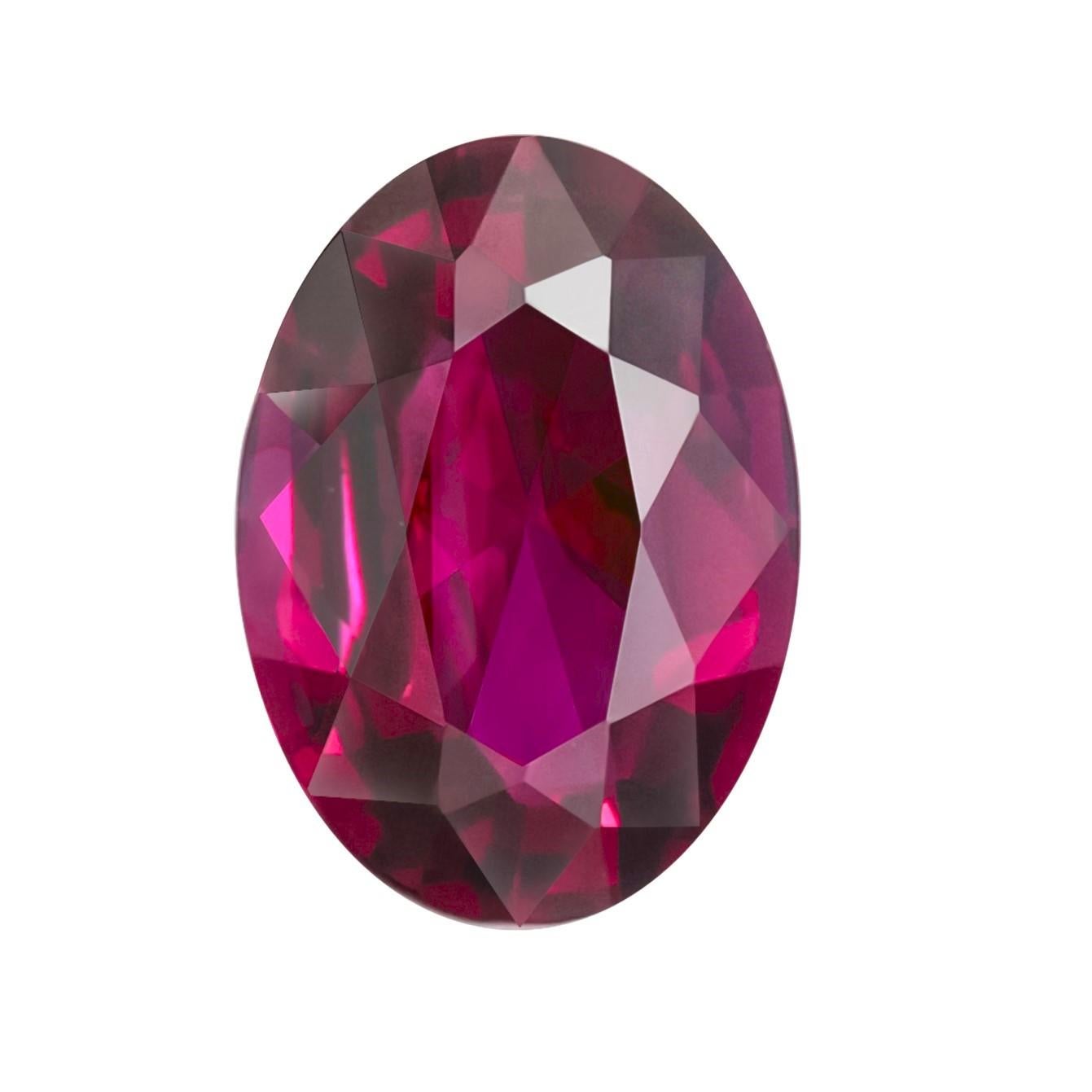 GIA Certified No Heat Oval Natural Ruby Weighing 1.18 Carats Gemstone