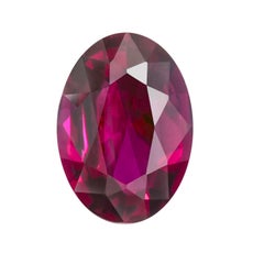 GIA Certified No Heat Oval Natural Ruby Weighing 1.18 Carats Gemstone