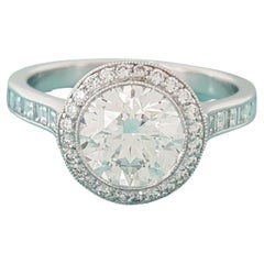 Tiffany & Co. 2 Karat Gesamtgewicht Platin Idealer Ring mit Armband