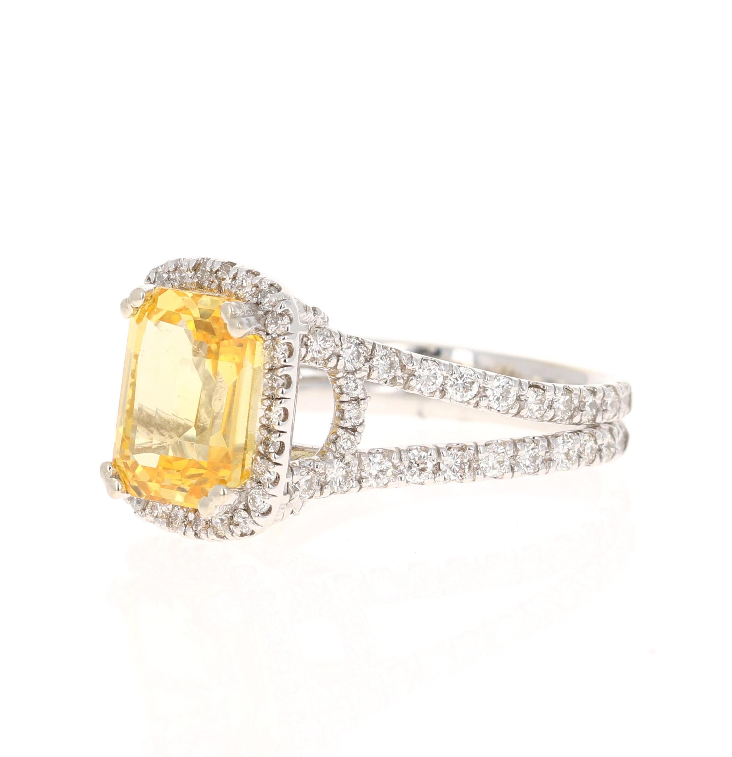 canary yellow sapphire engagement ring