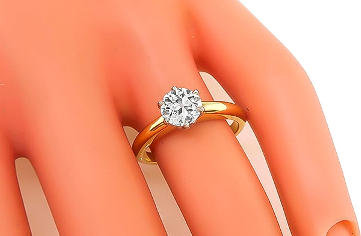 6 prong engagement ring gold