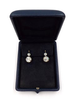 GIA Certified Old European Cut Diamond Earrings