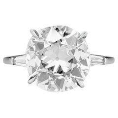 GIA Certified Old Mine Cut Diamond Engagement Platinum Ring