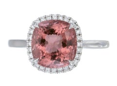 GIA Certified Orloff of Denmark Platinum Ring with Tourmaline & Diamonds
