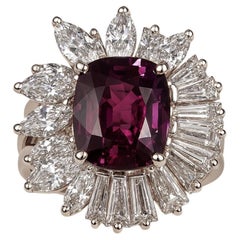 GIA Certified Oscar Heyman 6 Ct. Alexandrite Diamond engagement ring