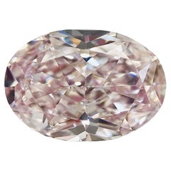 GIA-zertifizierter ovaler 1,03 Karat natürlicher loser Fancy Hellrosa VS1 Diamant
