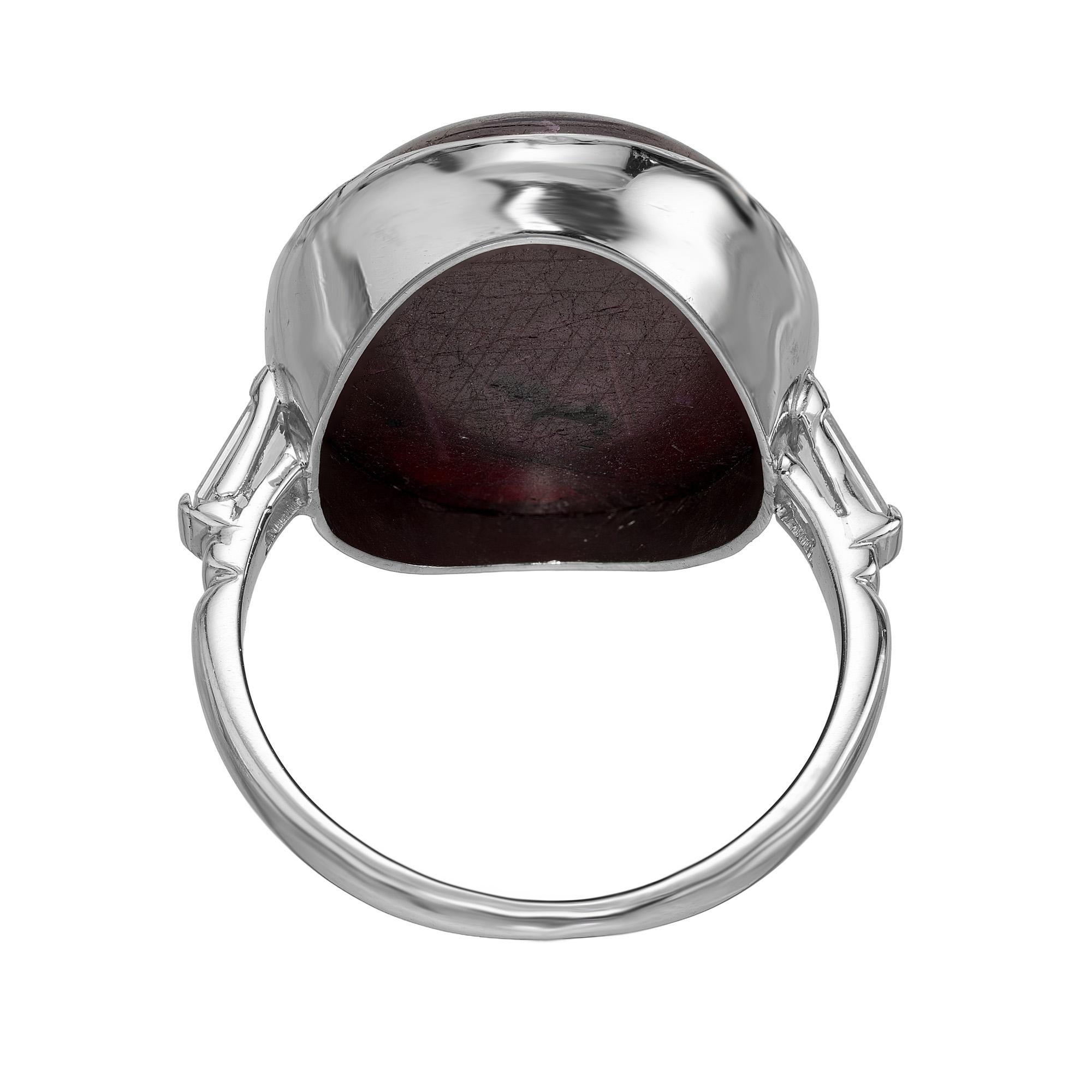 Bague cocktail en platine avec diamants et rubis naturel de 17,90 carats certifié GIA en vente 2