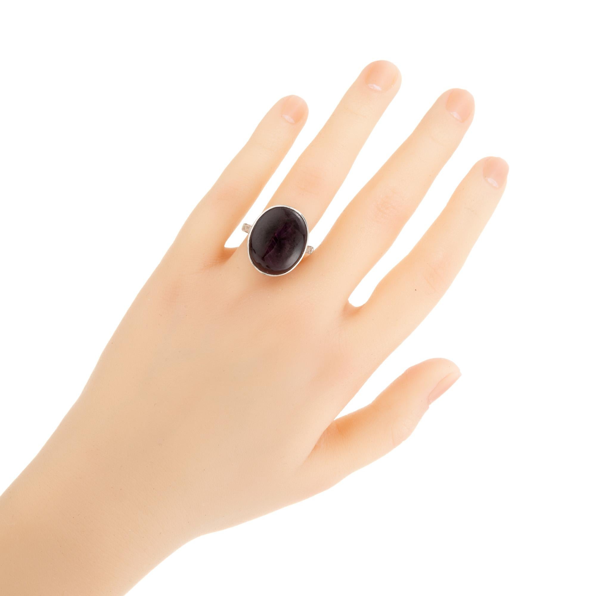 Bague cocktail en platine avec diamants et rubis naturel de 17,90 carats certifié GIA en vente 4