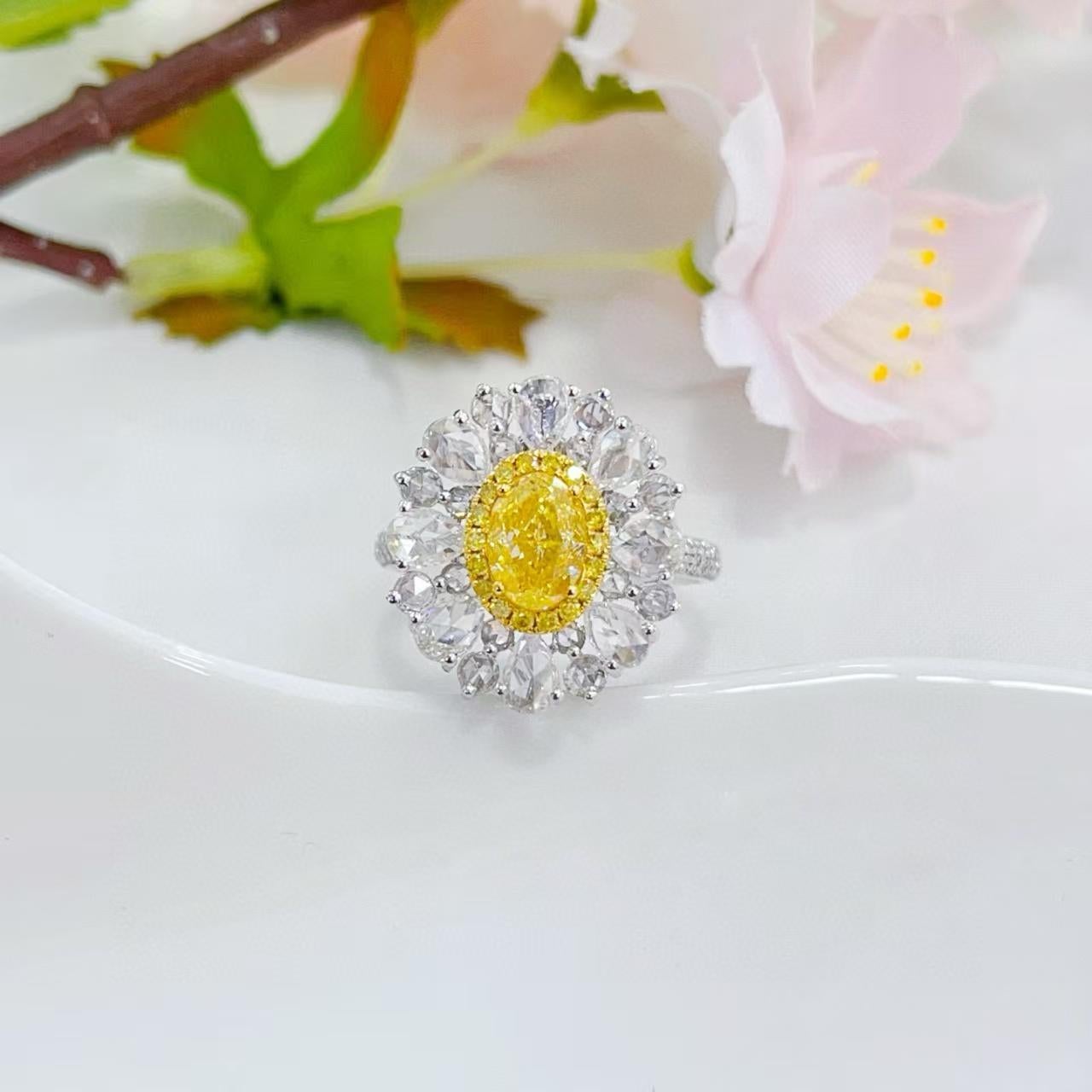 GIA Certified Oval-Cut 1.01 Carat Yellow Diamond Double Halo Ring/Pendant

Main Stone: Yellow Diamond - 1.01 CT (GIA Certification)
Side Stone: Diamond - 1.45 CT
Total Weight - 5.85 GM

Unique Two-way Wear Design: This ring can be used in dual ways.