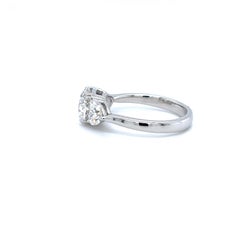 GIA Certified Oval Cut 2.02 Carat F VS1 Diamond Ring in 18K White Gold