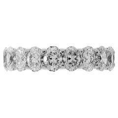 GIA Certified Oval Cut U-Shaped Anniversary Band in Platinum 6.86 Carat '0.40ct'