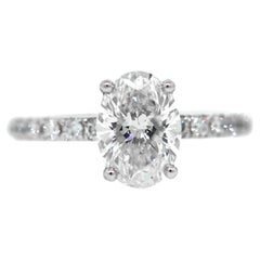 Used GIA Certified Oval Diamond Engagement Ring