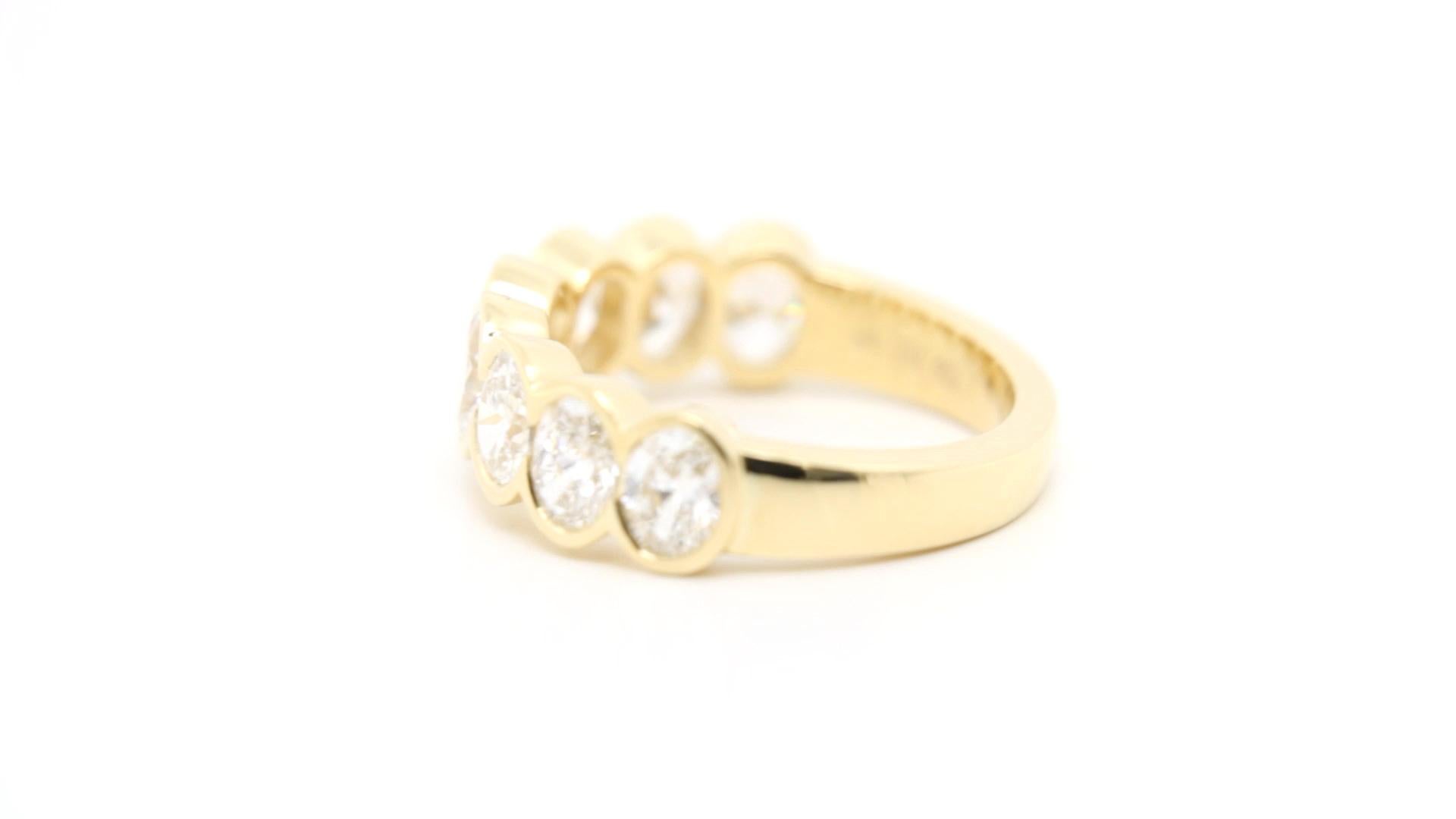 Modern GIA Certified 2.48ct Oval Diamond Half Bezel Band For Sale