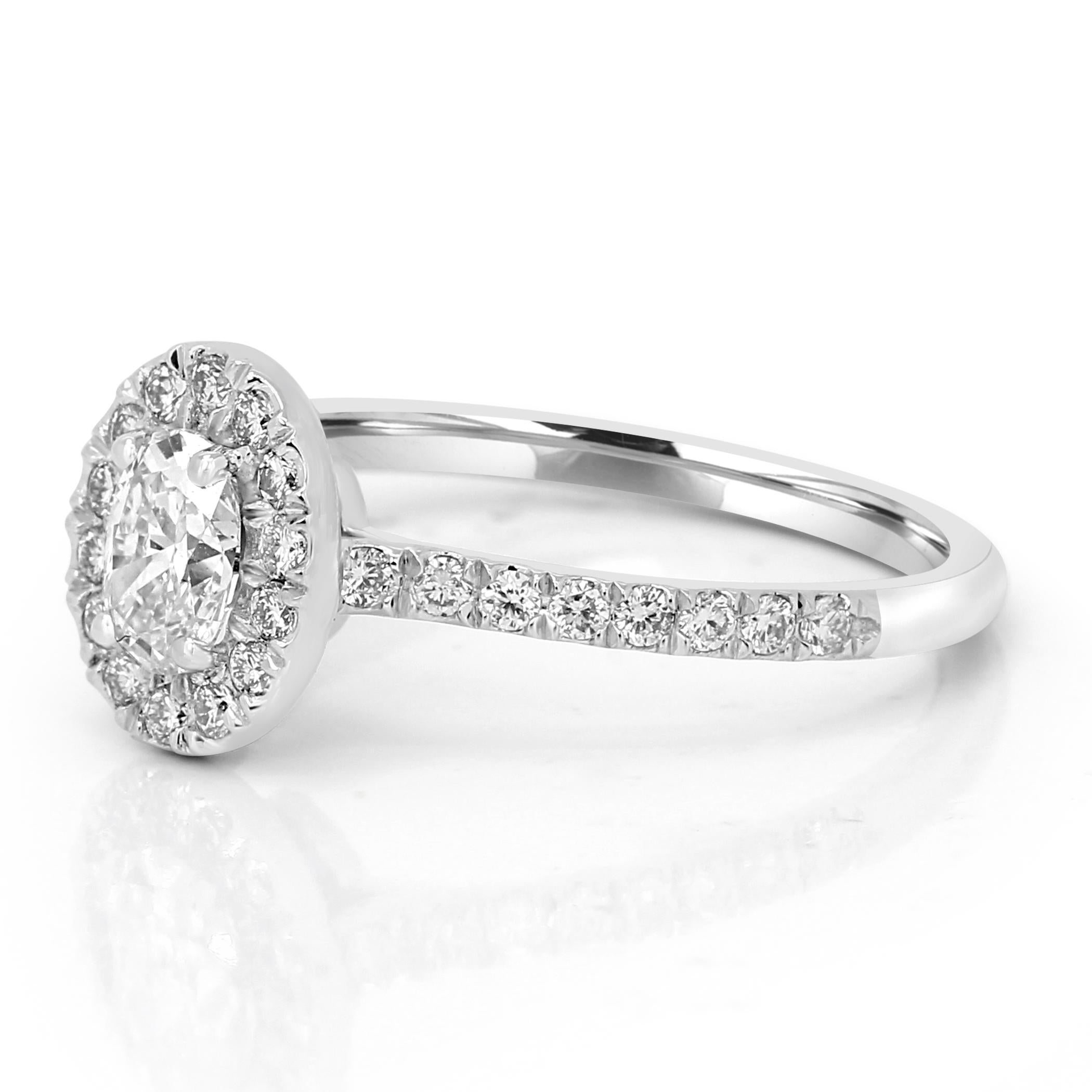 single halo oval engagement ring