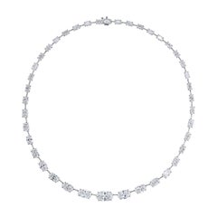 Riviera-Halskette, GIA-zertifizierter ovaler Diamant