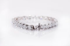 GIA Certified Oval Diamond Tennis Bracelet