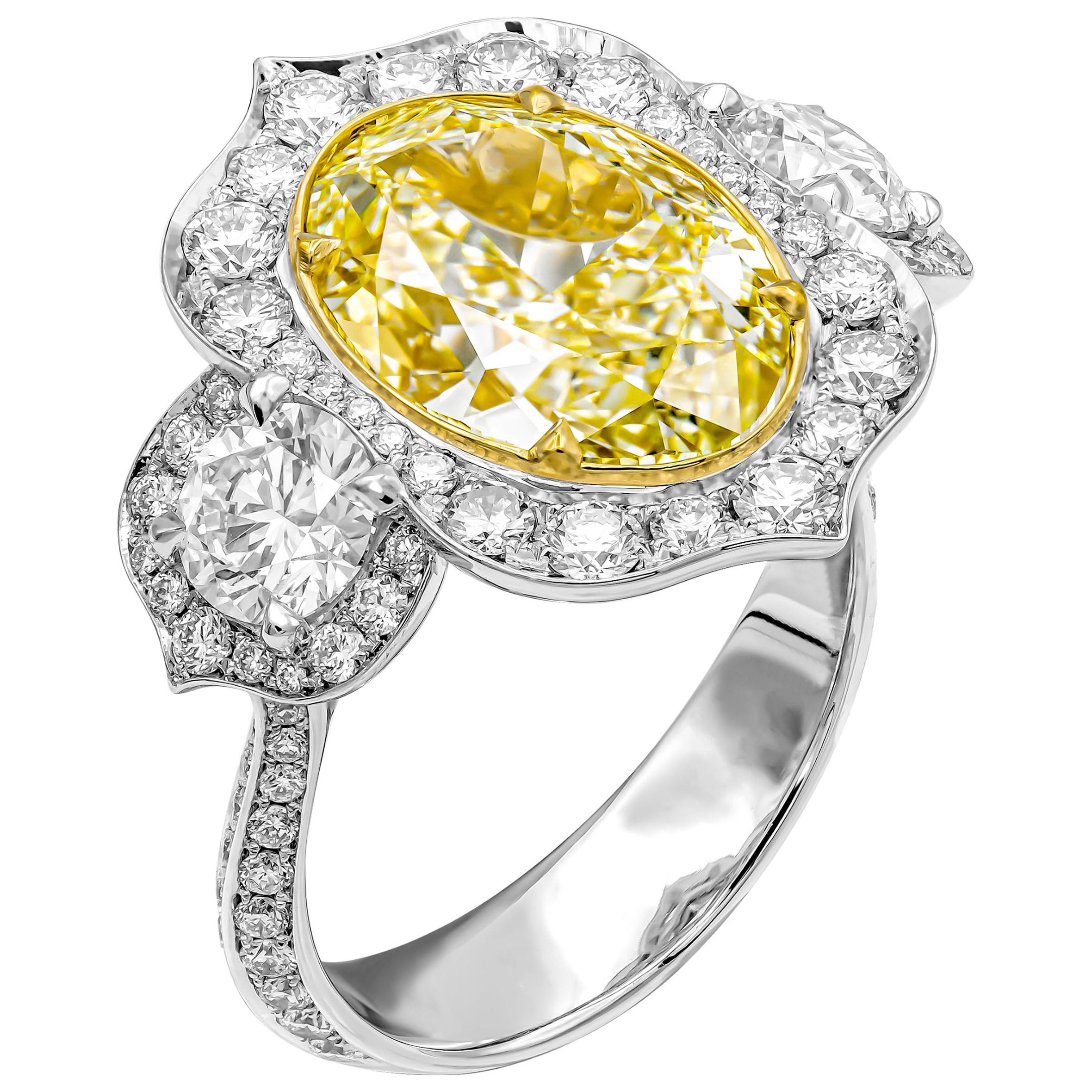 light yellow stone ring