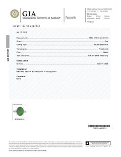 GIA Certified Oval Jadeite Jade Solitaire Ring in Platinum