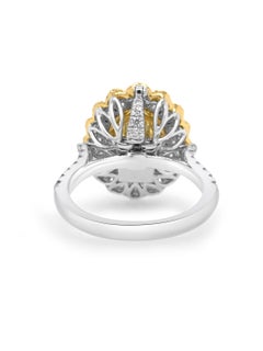 Colgante y Anillo de Diamante Amarillo Intenso Fancy Natural Oval Certificado GIA