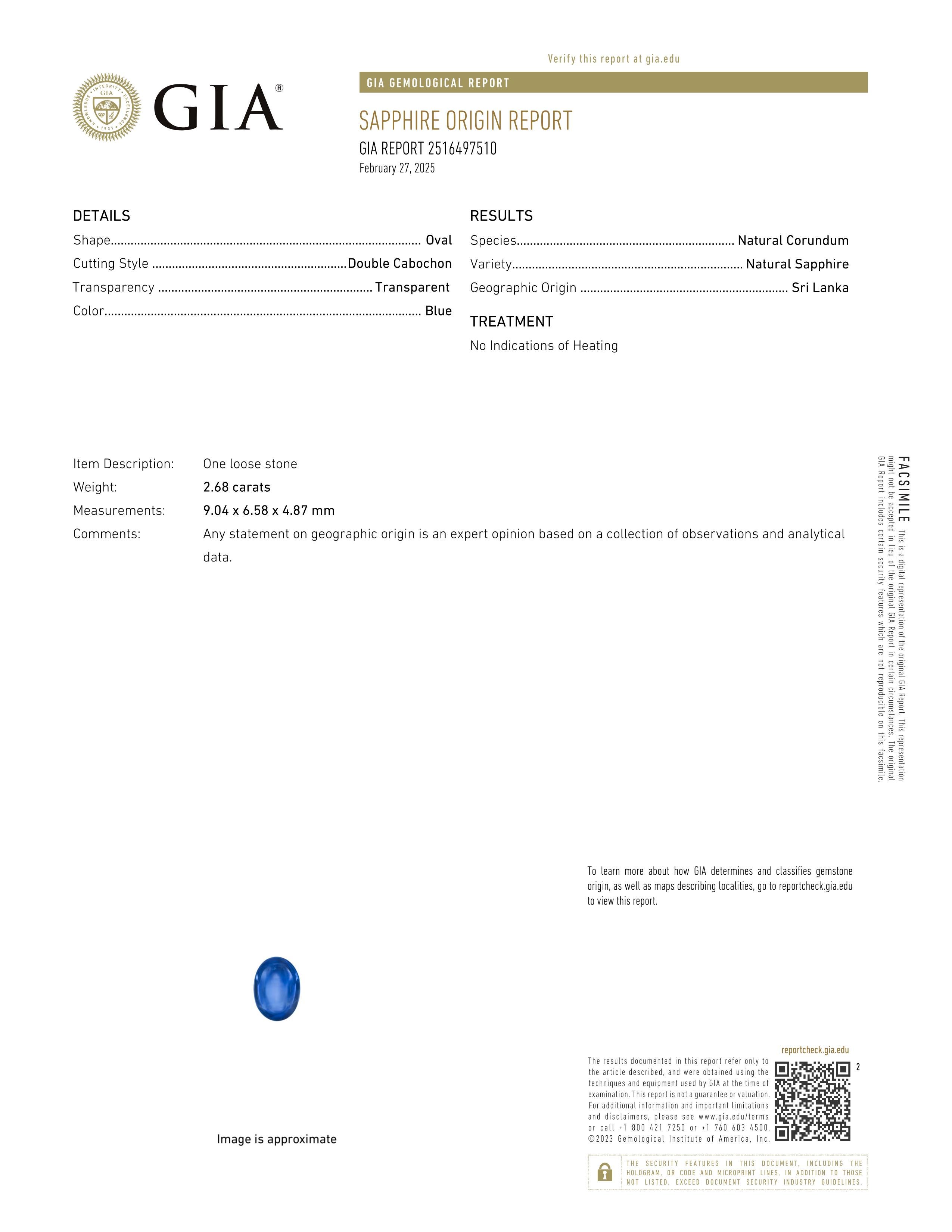 Oval Cut GIA Certified Oval NO HEAT Ceylon Sapphire and Diamond Cocktail Ring For Sale