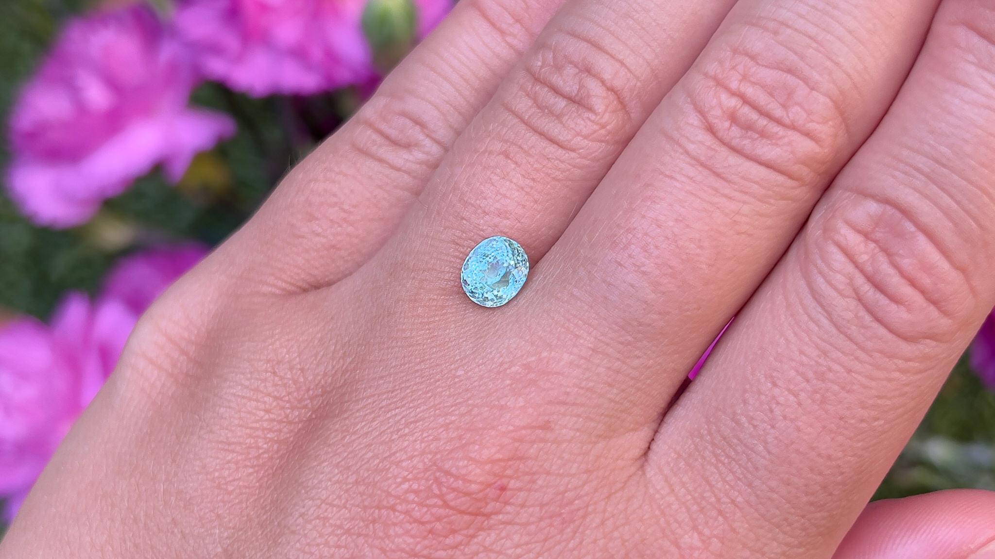 GIA Certified Paraiba Tourmaline 1.52 Carat Natural In New Condition For Sale In Punta Gorda, FL