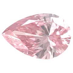 GIA Certified Pear Cut Fancy Intense Pink 0.11 Carat Diamond