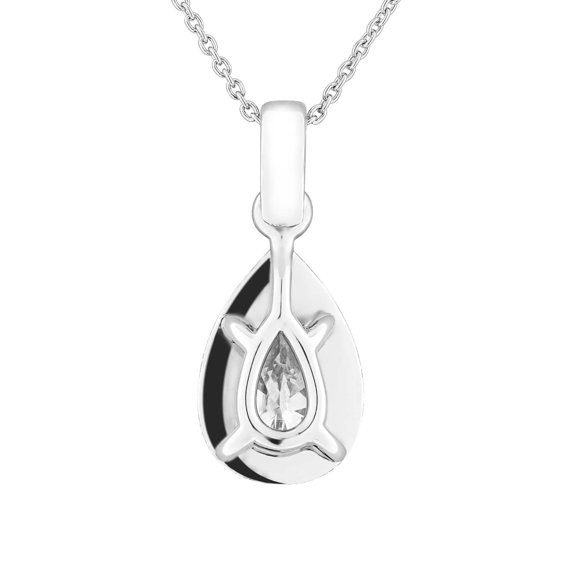 Modern GIA Certified Pear Shape Diamond Pendant For Sale