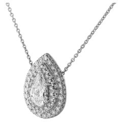GIA Certified Pear Shape Diamond Pendant