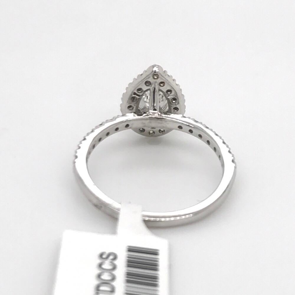 Women's GIA Certified Pear Shape Engagement Ring 1.39 Carat
