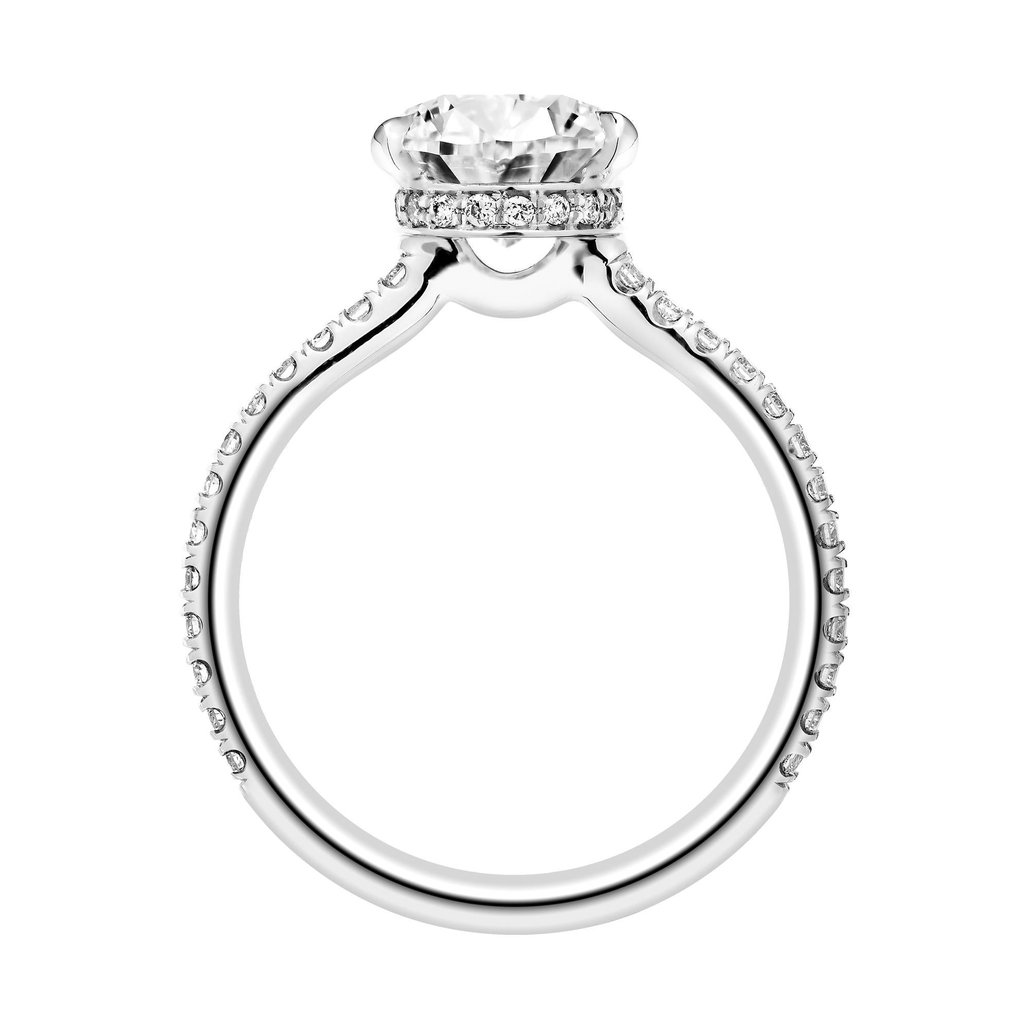 Pear Cut GIA Certified Pear Shaped 2.02 Carat Diamond Ring