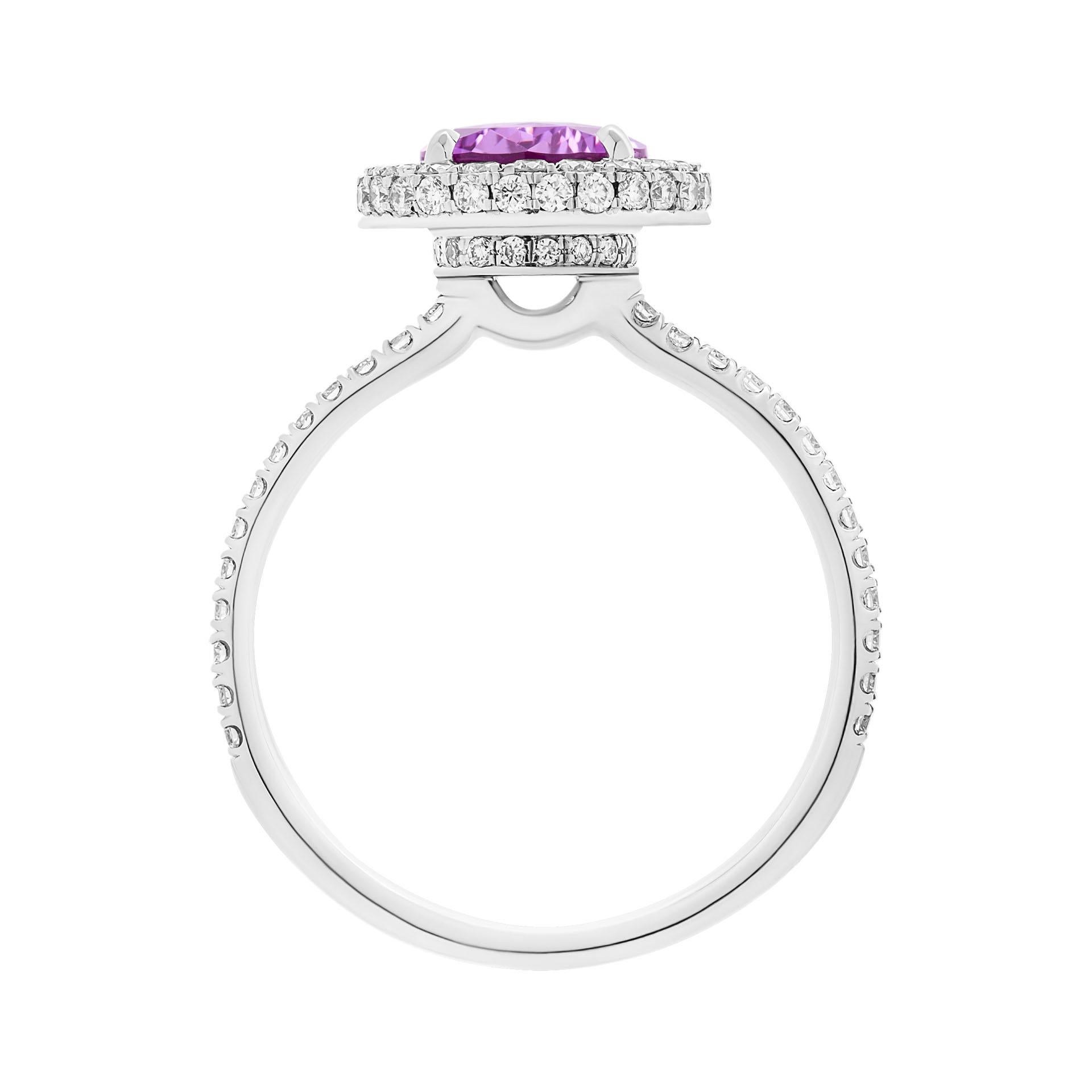 Pear Cut GIA Certified Pear Shaped 2.14 Carat Pink Sapphire Ring For Sale